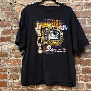 Black Super Bowl 2XL Pittsburgh Steelers T-Shirt